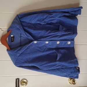 Big Bud Press Corduroy Sailor Jacket in Cornflower Blue